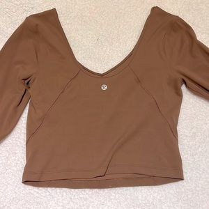 lululemon align top long sleeve in brown